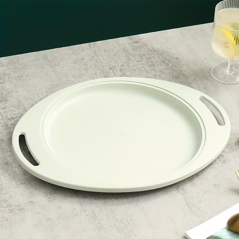 pepplo Premium Wheat Straw Dinnerware Sets for Dessert, Camping, Family Dinner, Picnic, Appetizer, Pasta, Salad, Cake, Snacks, Noodles, Sushi Microwavable, Dishwasher Safe (34cm, Green, Set of 2) - Image 5