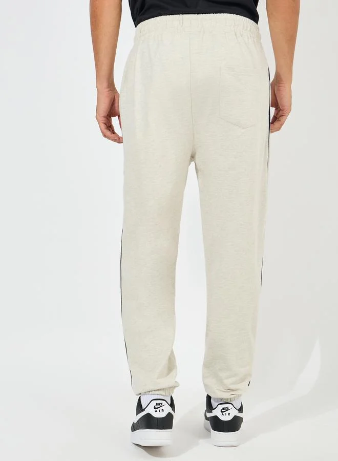 ستايلي Color Block Oversize Joggers with Text Print