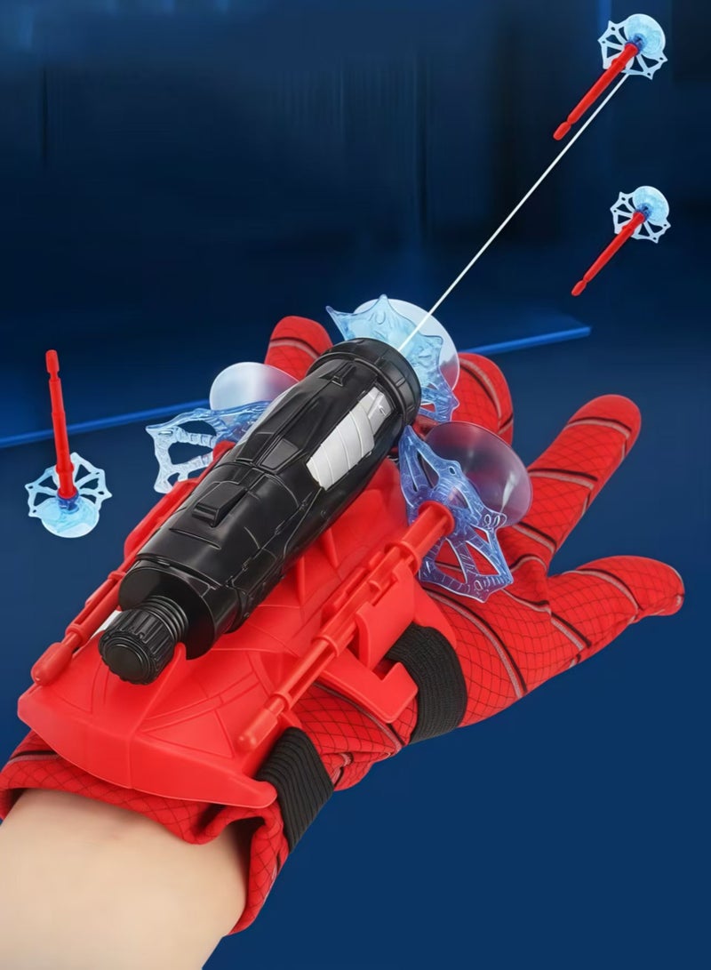 FLYHSO Spider Man Toy Launcher Gloves, Spider Man Launcher Wrist Toy Set,  Superhero Spider Web Shooter Children, Spider Launcher Wrist Toy, Costume Role Playing Hero Prop Gifts - Image 2