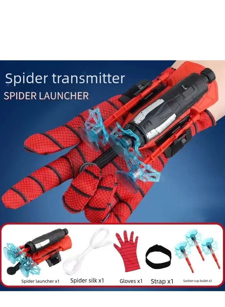 FLYHSO Spider Man Toy Launcher Gloves, Spider Man Launcher Wrist Toy Set,  Superhero Spider Web Shooter Children, Spider Launcher Wrist Toy, Costume Role Playing Hero Prop Gifts - Image 1
