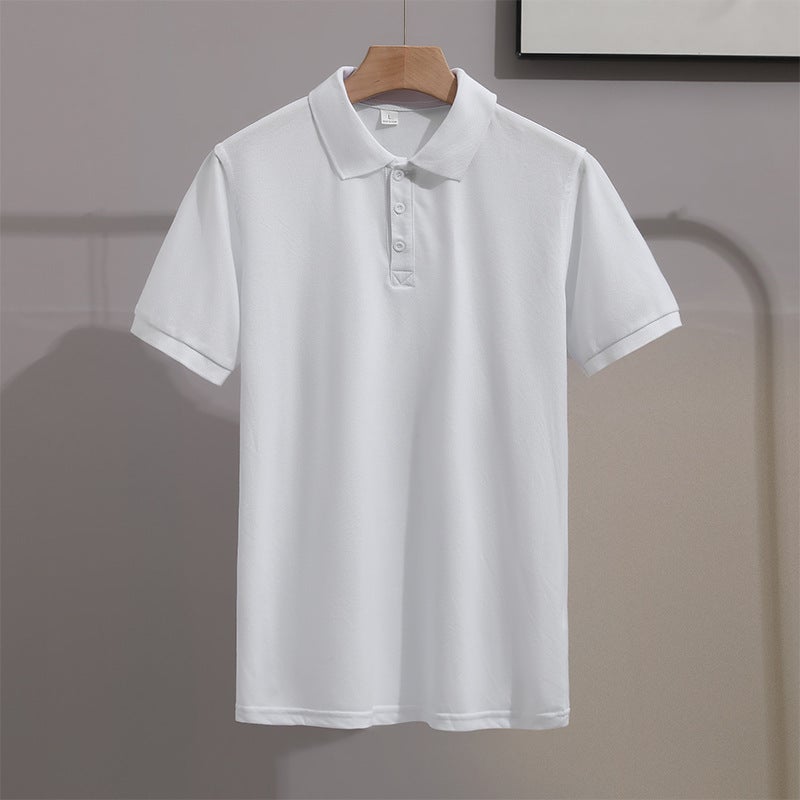 قميص بولو صيفي للرجال بلون موحد علوى خفيف - Image 3