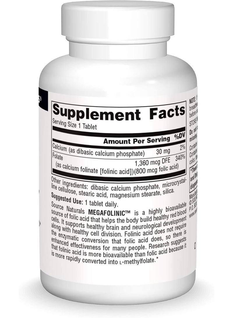 سورس ناتشورالز ميغا فولينيك 800 ميكروغرام - 60 قرص - Image 4