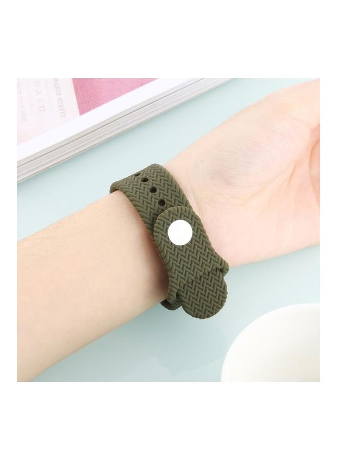 HuHa Woven Pattern Snap Watchband Dark Olive Green - Image 5