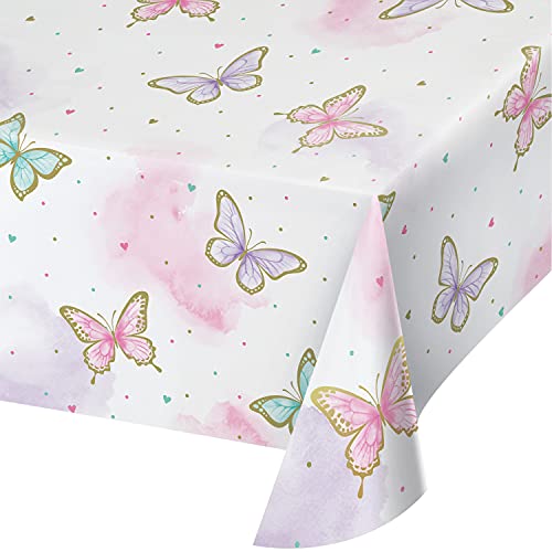 CREATIVE CONVERTING Golden Butterfly Paper Tablecloth, 1 ct - Image 1
