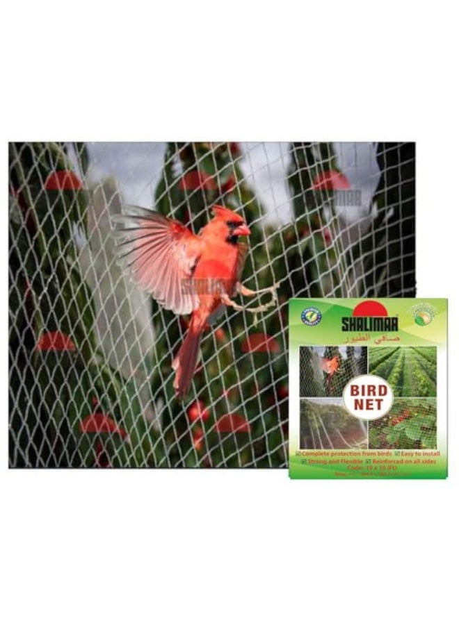 Shalimar Anti-Bird Net – 10 x 10 Feet – UV Stabilized HDPE Monofilament Netting for Balcony, Garden, Windows & Pigeon Control – Durable & Weatherproof Bird Net - Image 1