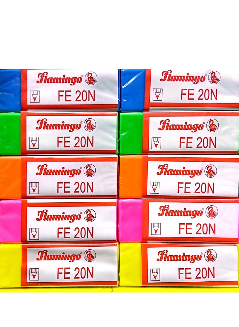 Flamingo 20-Pieces Eraser Set Multicolour - Image 2