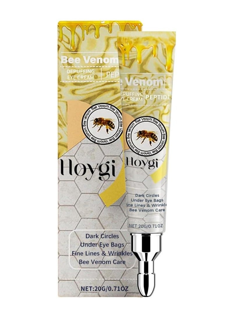 هويجي يكون العين كريم ( 20ml ) ، ومكافحة الشيخوخة كريم العين على الهالات السوداء ، منتفخة العينين والتجاعيد - صيغة غنية بالكافين لشد وترطيب منطقة العين - Image 1