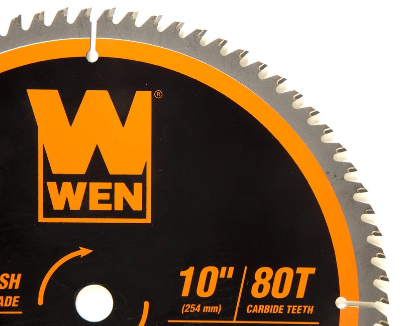 WEN BL1080 10-Inch 80-Tooth Carbide-Tipped Ultra-Fine Finish Professional Woodworking Saw Blade for Miter Saws and Table Saws - Image 2