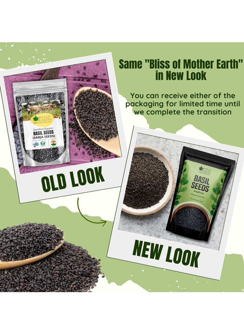 BLISS OF EARTH Basil Seeds Organic Sabja Seeds Tukmaria Seeds Fibre and Omega 3 Rich Good for weight loss Hydration Tiny PowerHouse Seeds 100gm  - Image 2