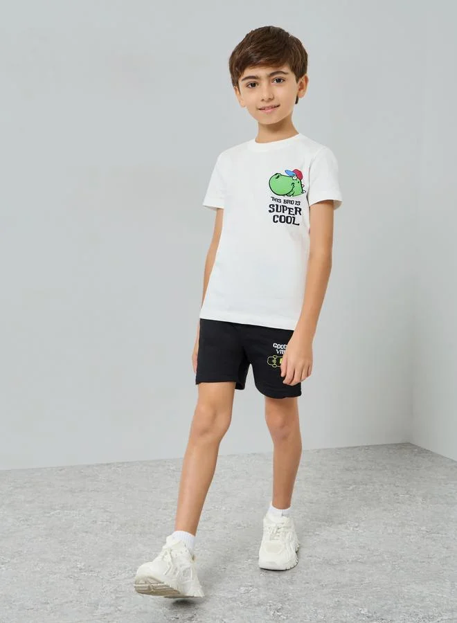 ستايلي تيشيرت قطن بطبعة جرافيك للأولاد