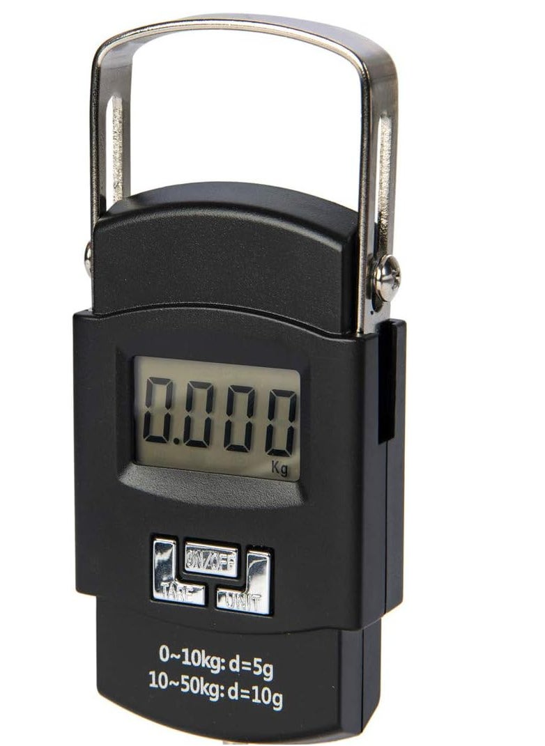 Generic Portable Luggage Scale Electronic Digital Scale Weighs Hanging Suitcase Up to 50kg, Black, 50kg  - Image 4