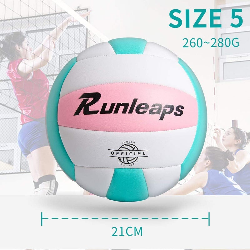 Runleaps Volleyball, Waterproof Indoor Outdoor Volleyball for Beach Game Gym Training (Official Size 5) - Image 4