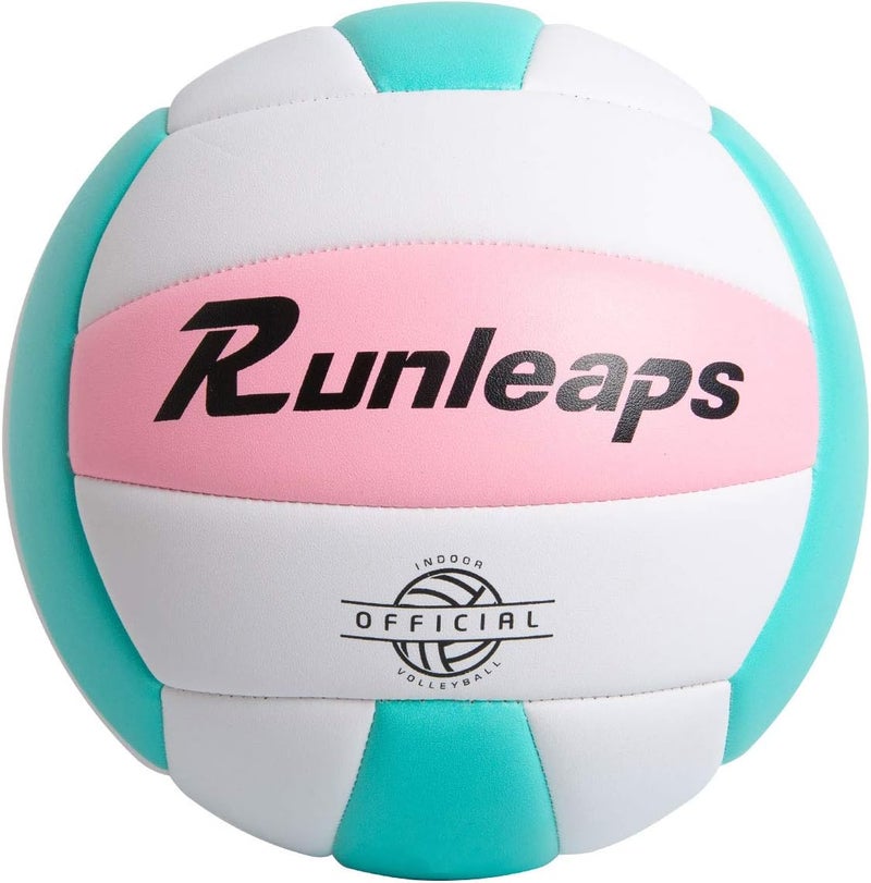 Runleaps Volleyball, Waterproof Indoor Outdoor Volleyball for Beach Game Gym Training (Official Size 5) - Image 1