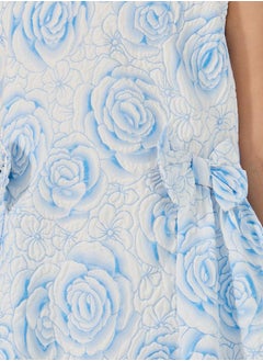 Styli All-Over Print Sleeveless Dress with Side Bow Detail  - Image 3
