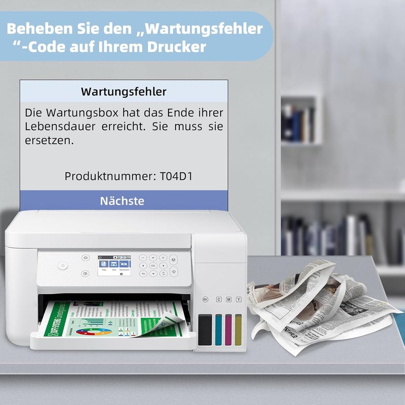 صندوق الصيانة T04D1/T04D100 متوافق مع طابعات Epson ET-4750 ET-4850 ET-3750 ET-15000 ET-3700 ET-4856 ET-5150 ET-5170، صندوق الصيانة T04D1/T04D100 0 C13 T04D100 حاوية حبر النفايات - Image 5