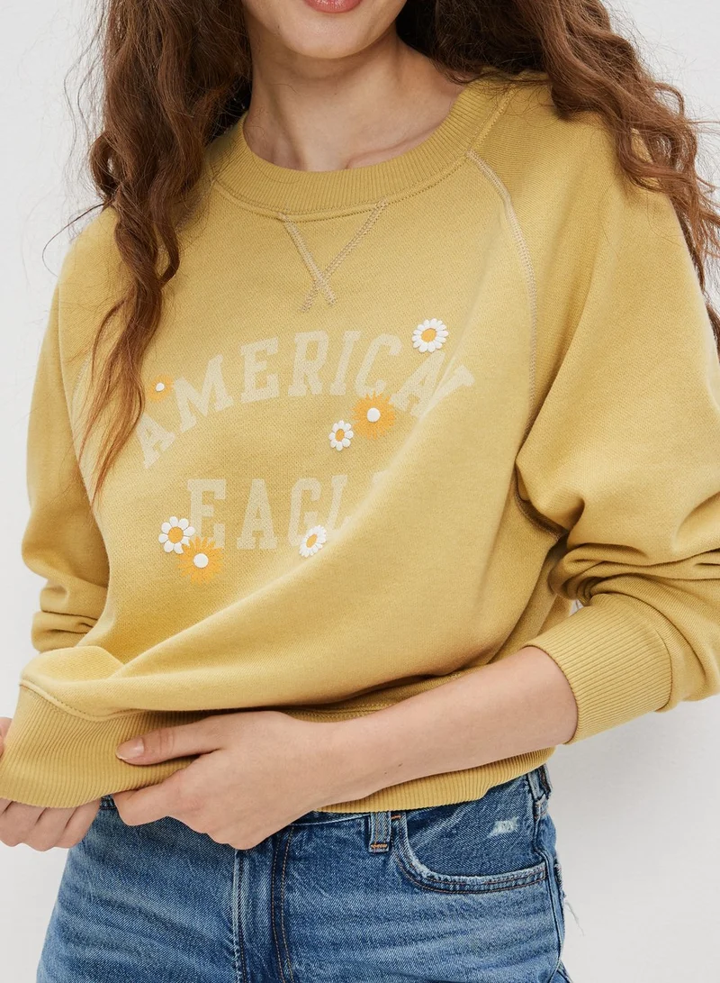 American Eagle Crew Neck Logo Sweatshirt