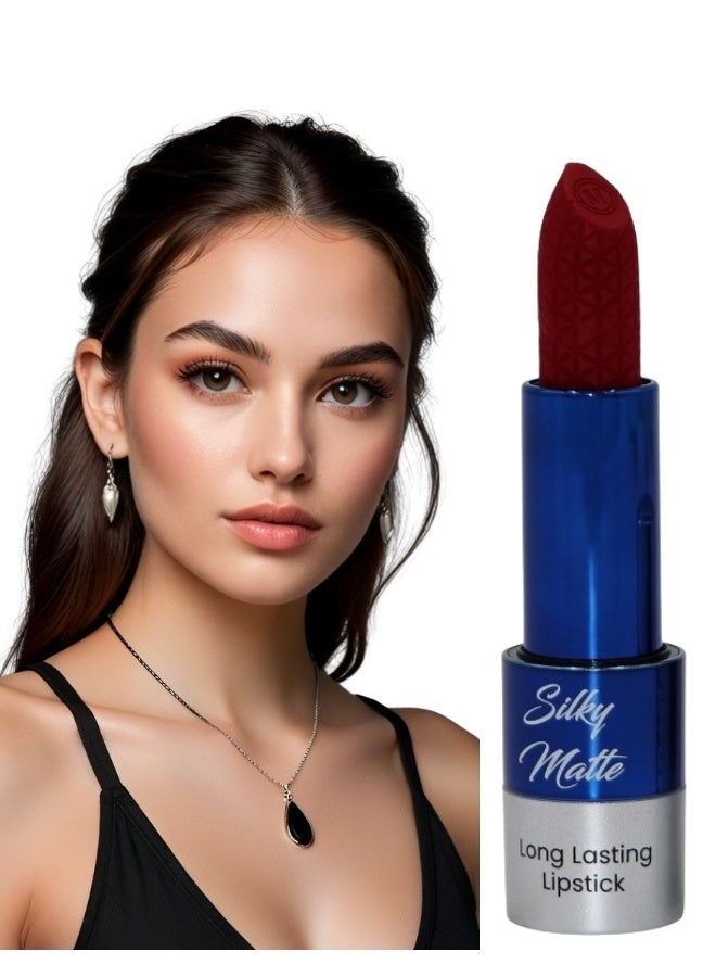 MAROOF Silky Matte Long Lasting Lipstick 3.8g, 01 Pretty Plum - Image 1