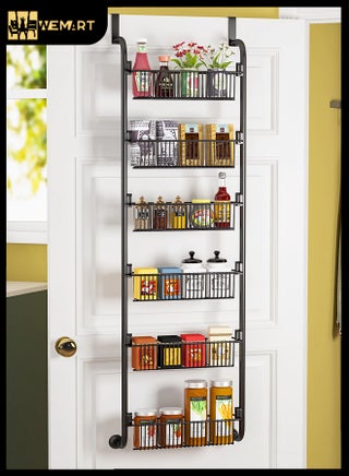 Pantry Organizer, Metal Pantry Organizers and Cabinets, 6-Tier Door Top Organizer, Pantry Door Organizer, Easy to Install,Black - pzsku/Z830788CFBC2171D8AADFZ/45/1746774388/e91ba8e7-62f5-4204-af62-2ddf1db05619