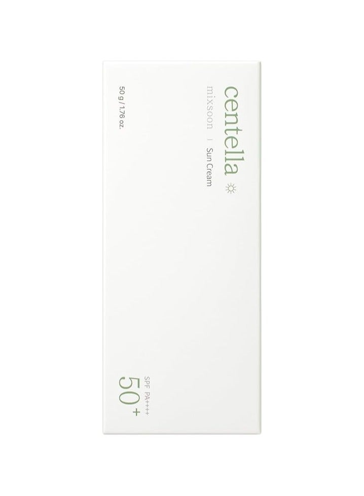 mixsoon [Mixsoon] Centella Asiatica Suncream 1.76 oz / 50g | 100% Chemical Sunscreen SPF 50+ PA++++, No White Cast, Lightweight Sunscreen for All Skin Types | EWG Green, Fragrance-Free  - Image 1