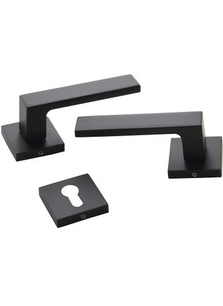 Rosetta door handle set, matte black, attractive color that suits the modern era - pzsku/Z830799CD07876F79580AZ/45/_/1735229183/74ea8824-e259-4c7e-b244-8cc4bea114fb