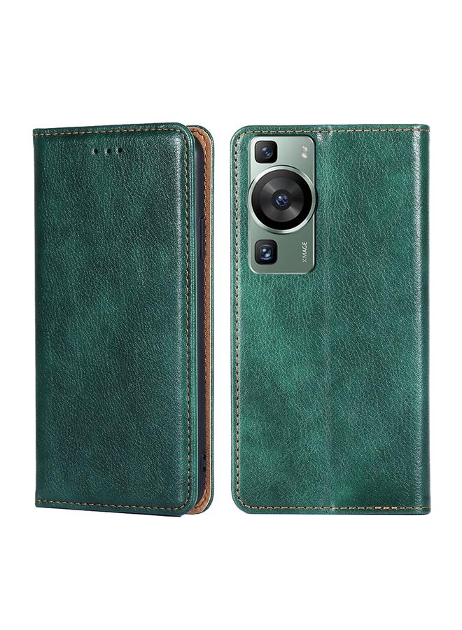 S-TOP Case For Huawei P60 / P60 Pro Gloss Oil Solid Color Magnetic Leather Phone Case - Image 1