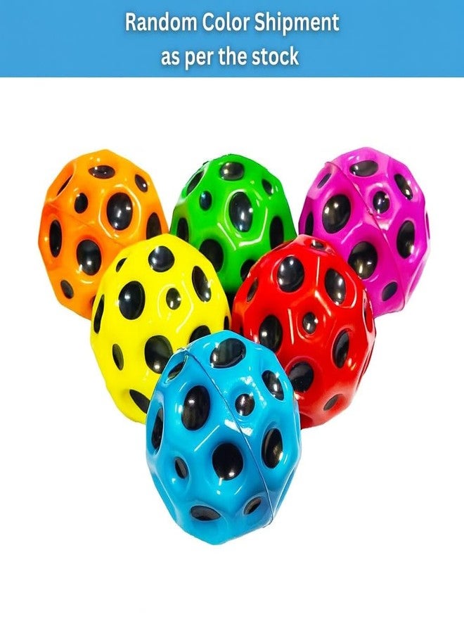 INDIAN FUN ZONE Pack of 2 Super High Bounce Moon Ball for Kids | Lightweight Hyper Bouncing Ball for 1-5 Years | Outdoor & Indoor Play | Random Colours - Image 5
