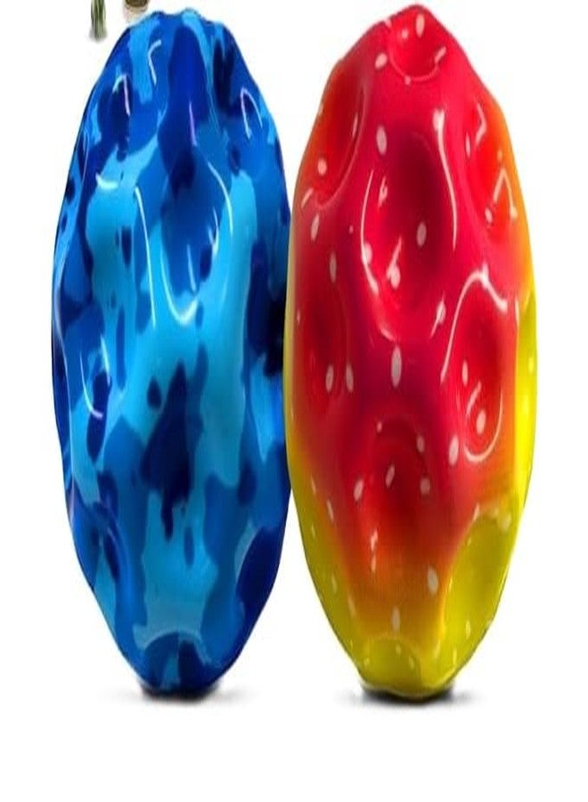 INDIAN FUN ZONE Pack of 2 Super High Bounce Moon Ball for Kids | Lightweight Hyper Bouncing Ball for 1-5 Years | Outdoor & Indoor Play | Random Colours - Image 1