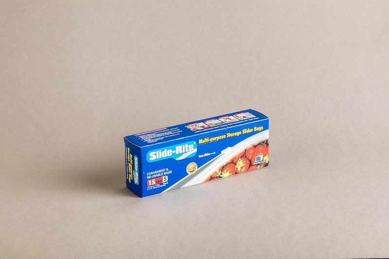 Slide-Rite SlideRite Convenient Reusable Slider Bags Plain Writeable pannel MultiPurpose Storage Bag SlideRite Combo Pack Sizes Small Medium Large Slider Bags Pack of 1 each  - Image 4
