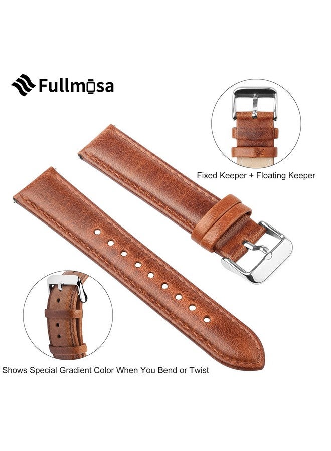 فولموزا أحزمة ساعة بديلة سريعة الفك مقاس 22 مم من Fullmosa متوافقة مع Samsung Galaxy Watch 3 45 مم/Huawei GT3/GT 2 46 مم/Fossil Gen 6/Amazfit GTR 47 مم/One Plus(46 مم)/Noise Colorfit- بني متدرج - Image 5