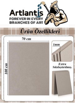 Artlantis Hard Cardboard Cardboard Gray 1 mm 70 x 100 cm 5 Pieces  - Image 5