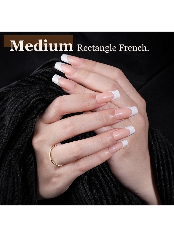 تينيتور أظافر قصيرة، أظافر لوزيّة بطرف فرنسي أسود، أظافر قصيرة لاصقة، مجموعة أظافر لاصقة، أظافر قصيرة بطرف فرنسي، أظافر متوسطة بطرف فرنسي - Image 2