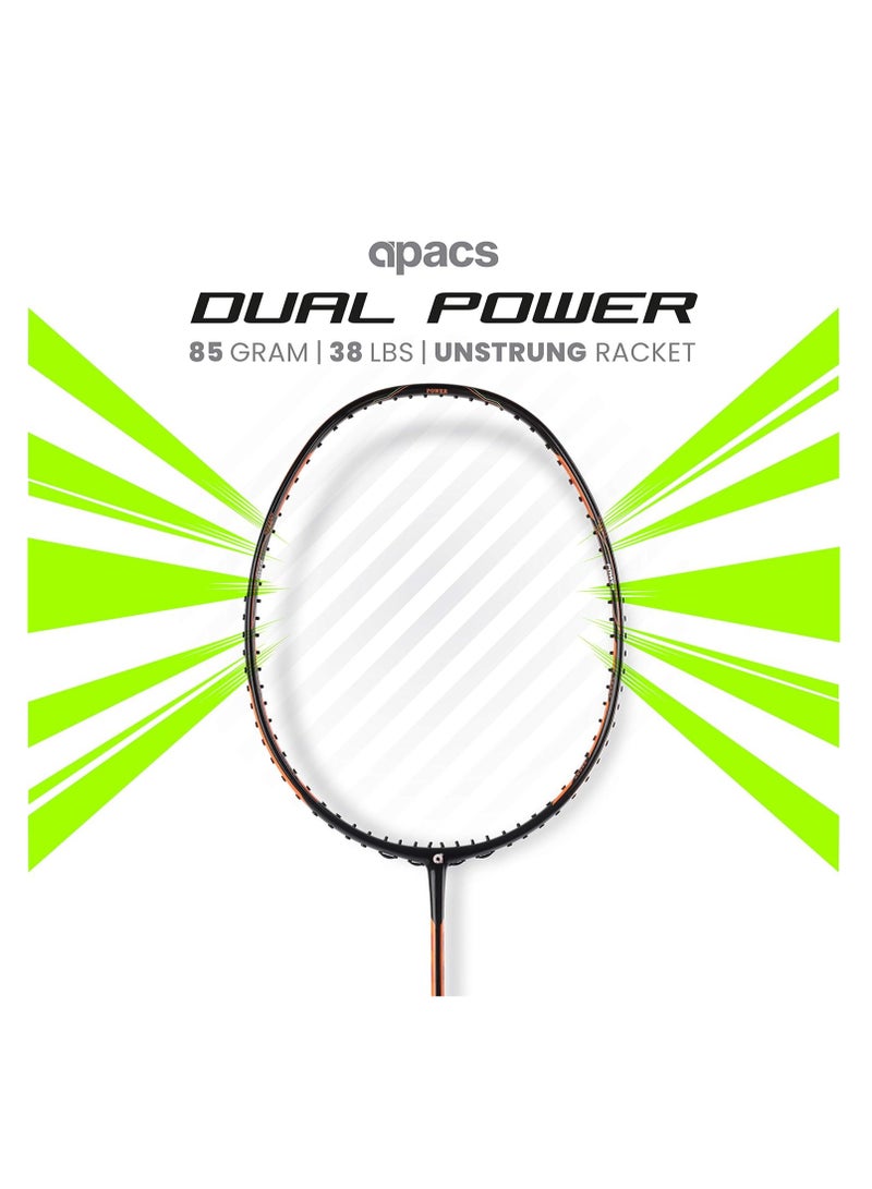 Apacs Dual Power & Speed Unstrung Badminton Racquet – High Tension, Ultra-Optimized Design with Full Cover  - Image 2