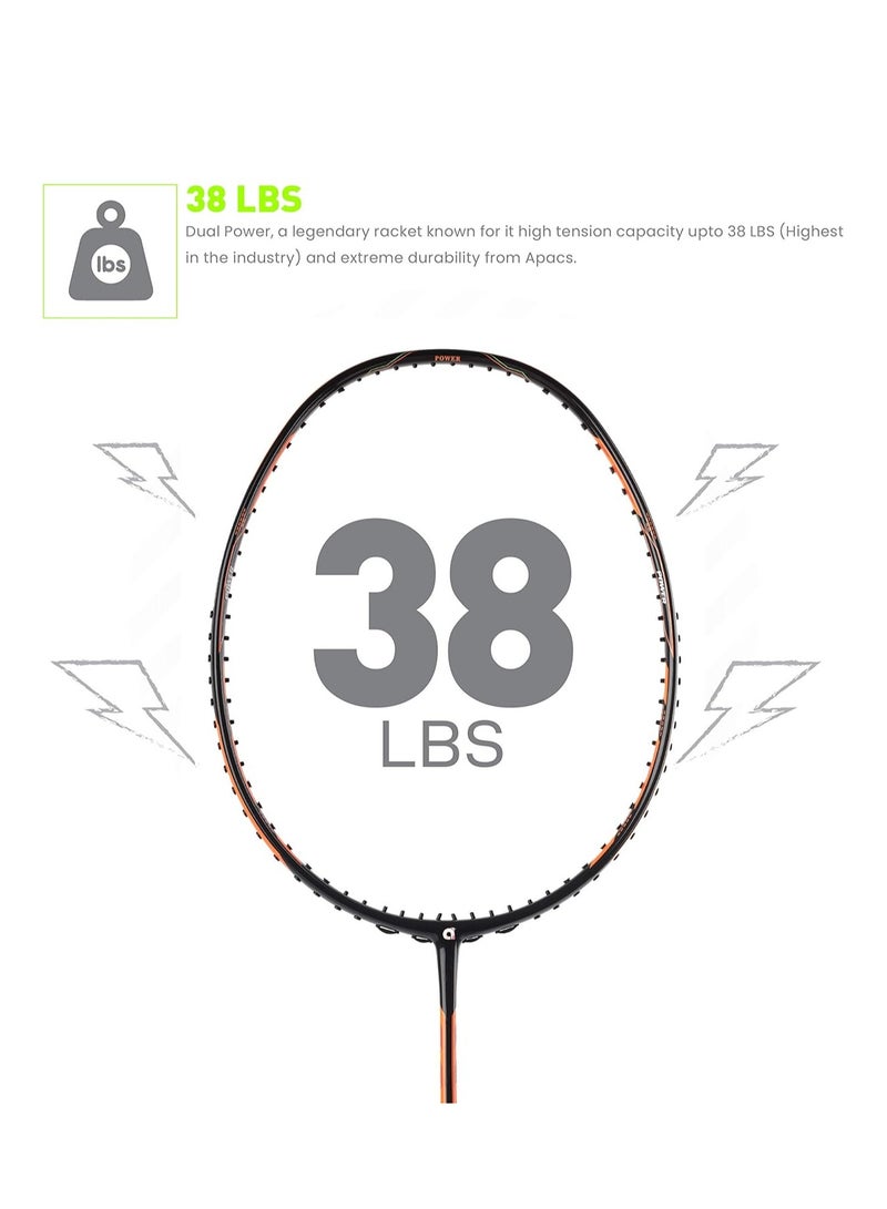 Apacs Dual Power & Speed Unstrung Badminton Racquet – High Tension, Ultra-Optimized Design with Full Cover  - Image 3
