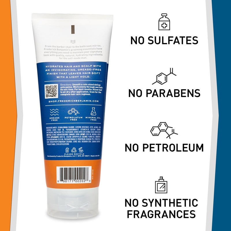 Frederick Benjamin Daily Hydrator, Hydrating Hair Cream with Light Hold, Natural Hair Moisturizer for Men, Hydrates & Replenishes Dry, Itchy Scalp & Hair, 5.1oz - Image 5