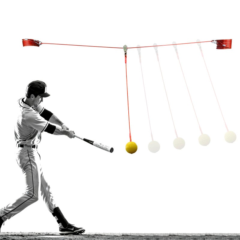 WLaixbDun Baseball & Softball Batting Trainers Rope,Baseball Softball Hitting Trainer,Rope Bat Swing Trainer,Softball Training Equipmentï¼ŒBaseball Swing Trainer for Backyard Baseball Training - Image 1