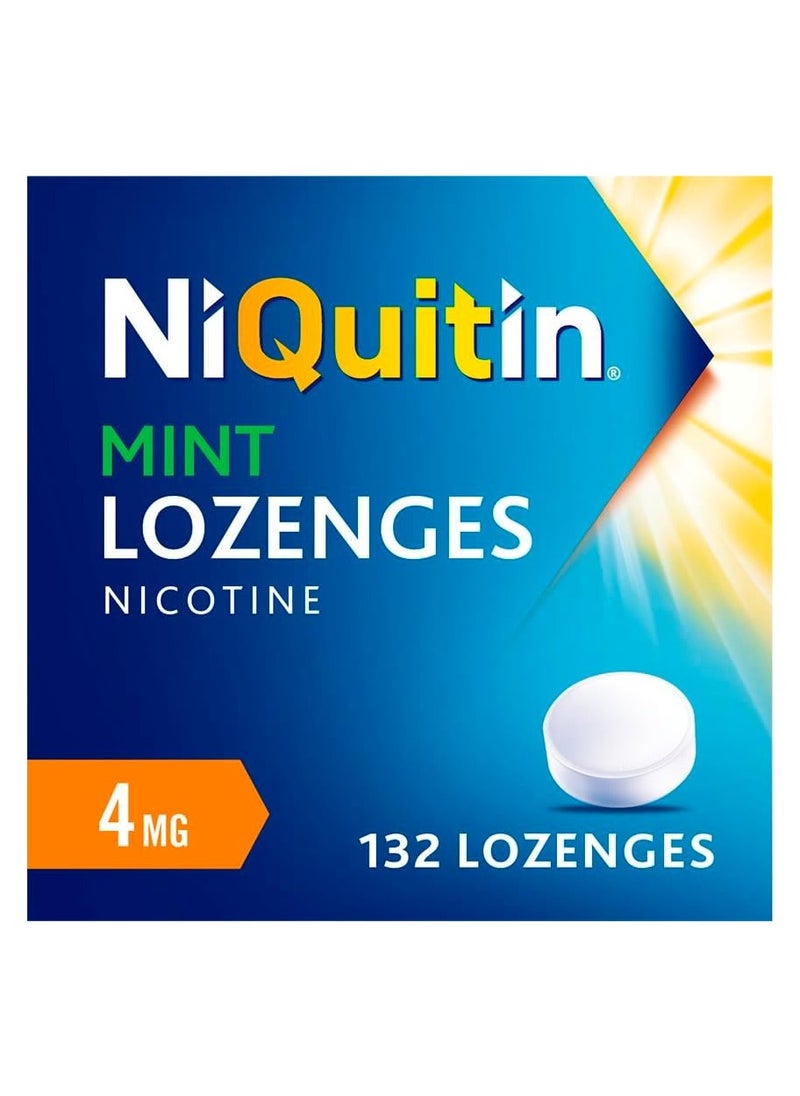 NiQuitin Mint 4 mg Lozenges Effective Smoking Craving Relief - 132 Lozenges Smoking Aid  - Image 2