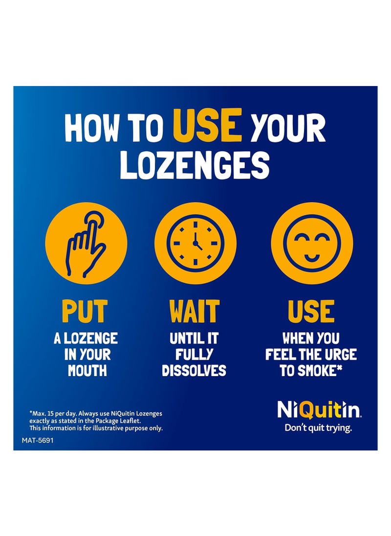 NiQuitin Mint 4 mg Lozenges Effective Smoking Craving Relief - 132 Lozenges Smoking Aid  - Image 5