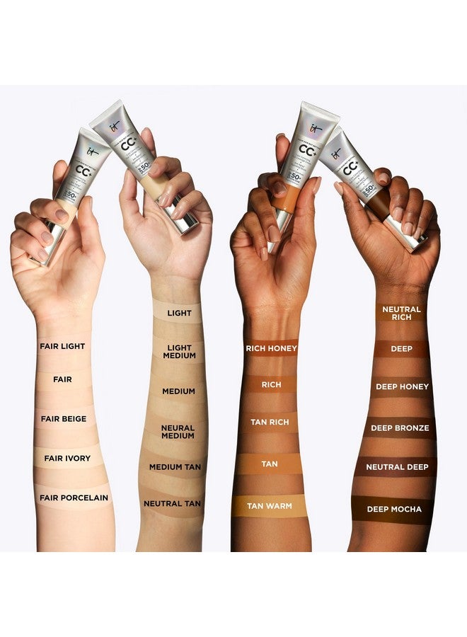 IT COSMETICS Your Skin But Better Cc+ Cream Travel Size, Fair Light - Color Correcting Cream, Full-Coverage Foundation, Hydrating Serum & Spf 50+ Sunscreen - Natural Finish - 0.406 Fl Oz - Image 4