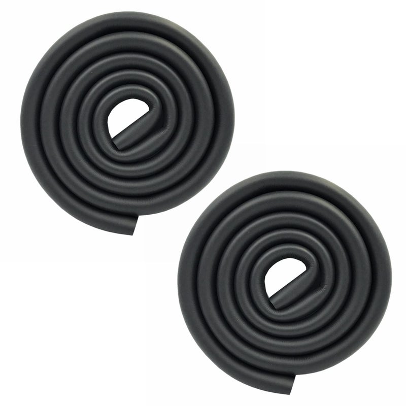 M2cbridge U Shape Extra Thick Furniture Table Edge Protectors Foam Baby Safety Bumper Guard 6.5 Ft (Black (6.5ft x2)) - Image 1