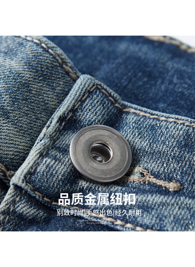 FOLUNSI men's Jeans New Style Comfortable Cotton Durable Straight Leg Business Casual Pants - Image 5