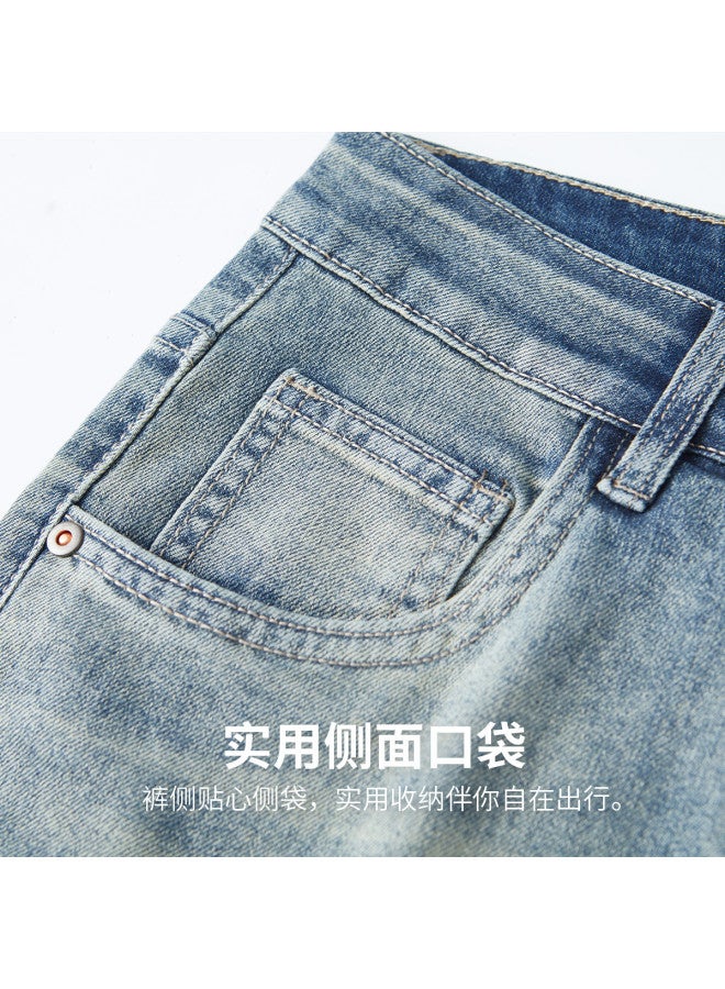 FOLUNSI men's Jeans New Style Comfortable Cotton Durable Straight Leg Business Casual Pants - Image 4
