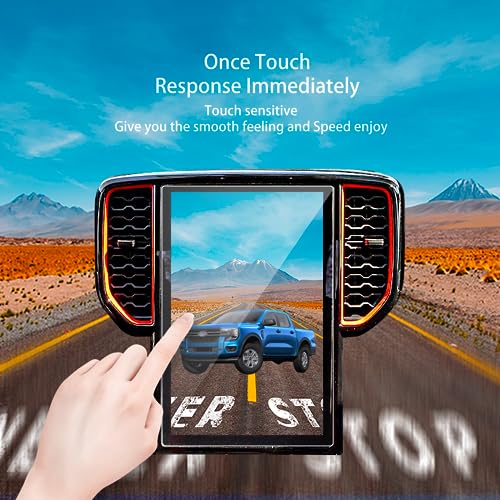 XXCIWP Only for 2025 2026 Ford Ranger LARIAT/Raptor Screen Protector for Ford Ranger 2026 2025 2024 Accessories 12Inch TouchScreen Clear Display Protector Film infotainment screen protector Tempered Glass 12'' - Image 4