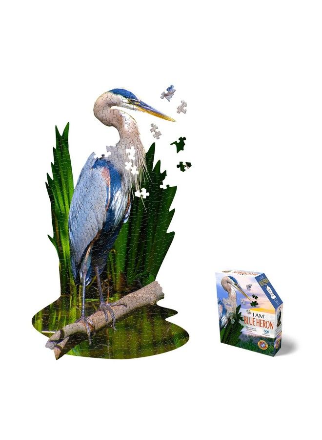 Madd Capp Madd Capp Blue Heron 300 Piece Jigsaw Puzzle For Ages 10 And Up 6021 Unique Shaped Border Challenging Random Cut Deluxe Five Sided Tamperproof Box Includes Educational Madd Capp Fun Facts  - Image 2