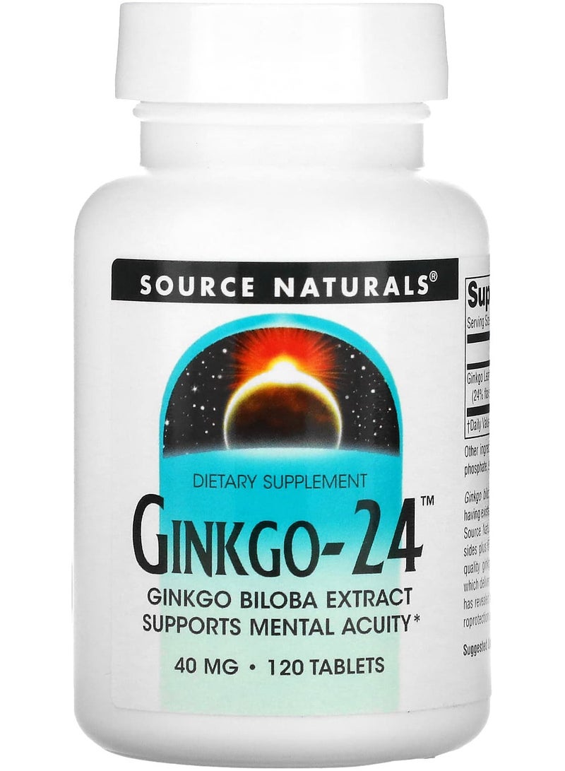 Ginkgo-24, 40 mg, 120 Tablets