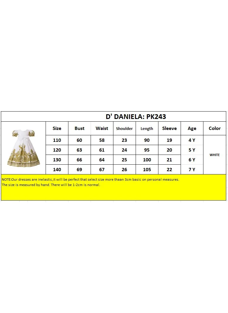 D'Daniela D' Daniela - Majestic Gold Abaya Dress - White