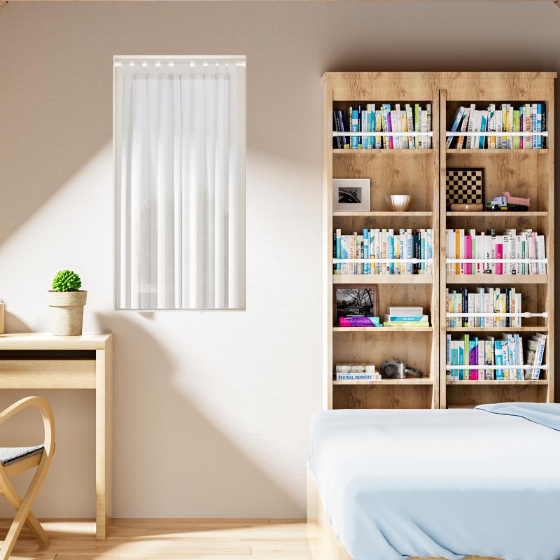 MEXAU 2PCS Small Tension Curtain Rod 11 to 19 Inch,White Short Curtain Rods No Drilling,Loaded Expandable Spring Curtain Rods for Windows,Kitchen,Closet,Cupboard,Door,Bookshelf - Image 4