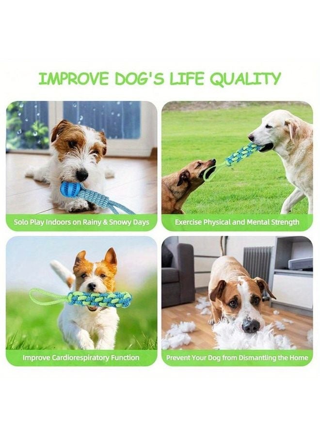 MOWKIT Durable Fabric Bungee Dog Toy - Interactive Stretch & Tug-of-War Pet Toy, Durable Chew Rope for Dental Health, Ideal for Indoor/Outdoor Use, Medium Breed Recommendation, Geometric Pattern, No Batteries Required, Interactive Dog Toy|Playful Dog Design|Stretchy Fabric Rope, Dog Toys for Chewin - Image 3