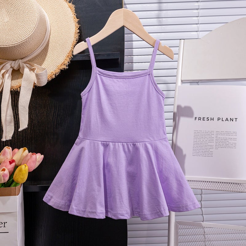 Summer Baby Girl'S Short Skirt With Sling Korean Style Girl'S Western Style Princess Skirt Children'S Skirt Dress Children'S Wear - Image 2