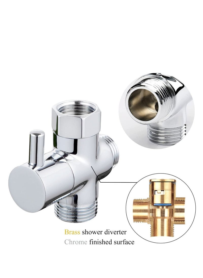 Cool Baby 3 Way Shower Diverter Valve,Solid Brass Shower Arm Diverter Valve ,for Hand Held Shower Head ,and Fixed Spray Head,G1/2 Bathroom Universal Shower System Replacement Part.  - Image 5
