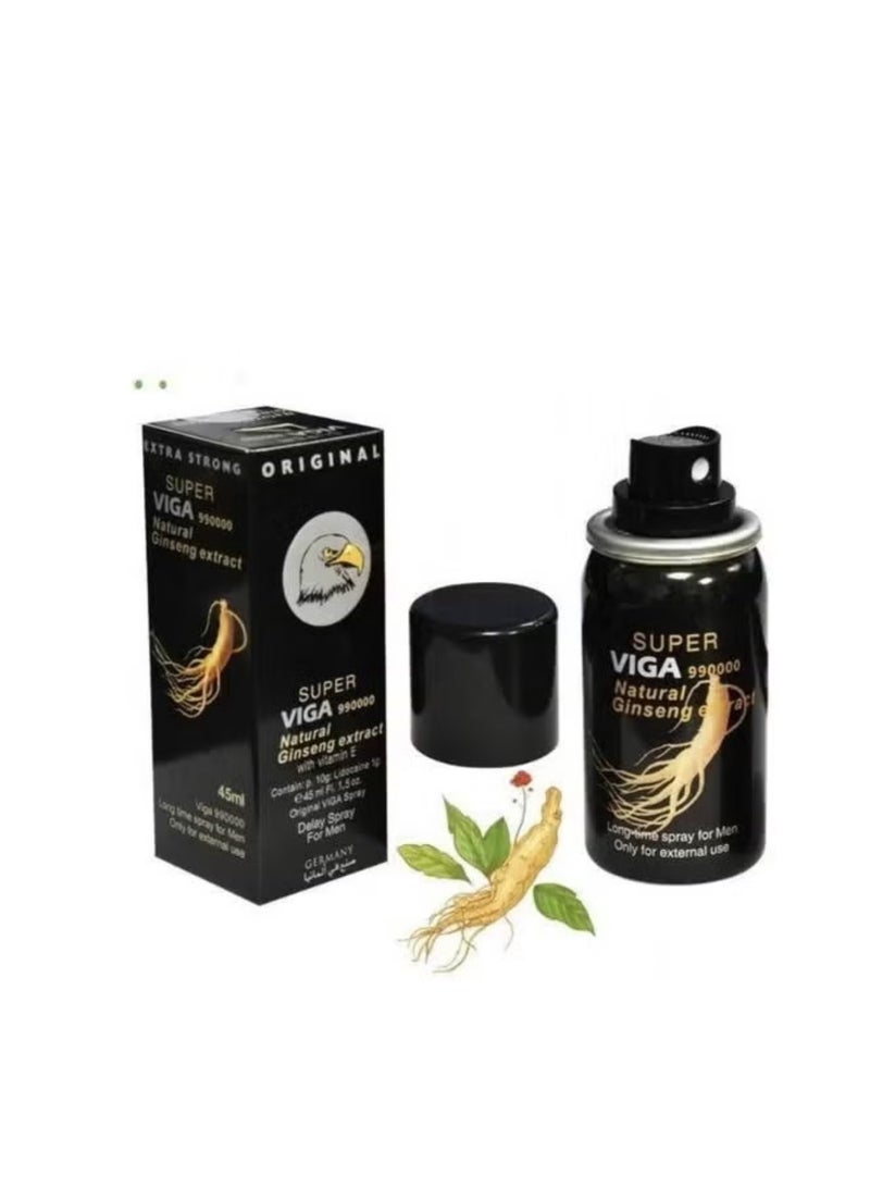 SUPER VIGA 990000 Natural Ginseng Extract Delay Spray for Men 45ml